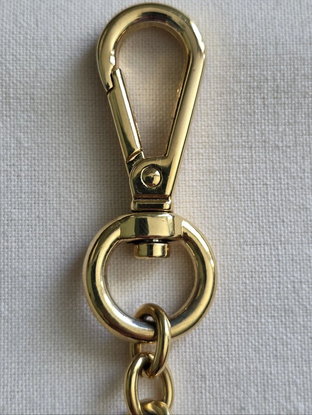 Dooney & Bourke Monogram C Pendant Keychain 24K Gold Plated Bag Charm